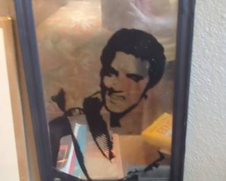 Vintage Elvis Presley Carnival Glass Mirror