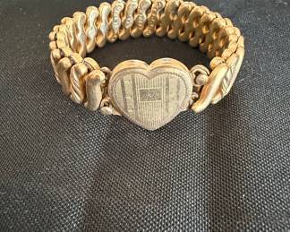 Carmen D.F.B. Co. Sweetheart Expansion Bracelet with Monogram