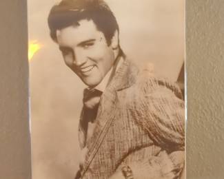 Vintage Elvis Presley Sepia-Tone Portrait Print