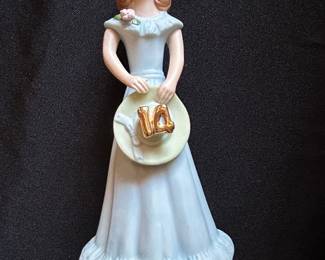 Enesco Growing Up Girls Birthday Girl Figurine - Age 14