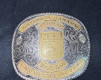 1989 National Finals Rodeo (NFR) Commemorative Belt Buckle by Award Design Metals (ADM)