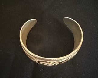 Sterling Silver Engraved Cuff Bracelet