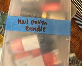 Assorted Nail Polish Collection with Storage Container