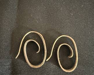 Sterling Silver Swirl Earrings