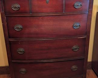 Federal Style Mahogany Bow-Front Chest