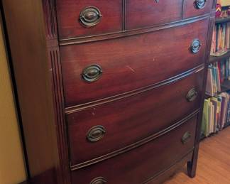Federal Style Mahogany Bow-Front Chest
