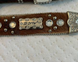 BHW Rhinestone Hair-on-Hide Western Belt