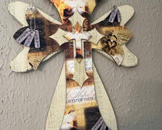 Faith Hope Love Decorative Wall Cross