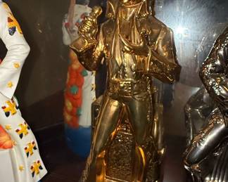 Elvis Presley Gold-Tone Decanter Figurine