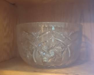 American Brilliant Period Cut Glass Bowl - Hawkes Star Pattern