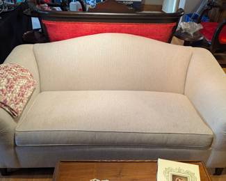 Traditional Camelback Loveseat with Rolled Arms