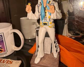 1977 McCormick Elvis Presley Bourbon Whiskey Porcelain Decanter