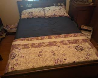 Vintage Sleigh Style Full Bed Frame