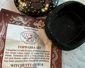 Tobwabba Art Hand-Painted Trinket Box by Terry Cunningham