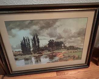 Poplars in a Thames Valley Art Print by Alfred East
