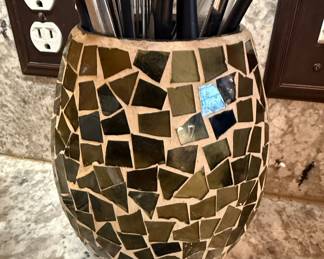 Mosaic Glass Vase