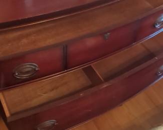 Federal Style Mahogany Bow-Front Chest