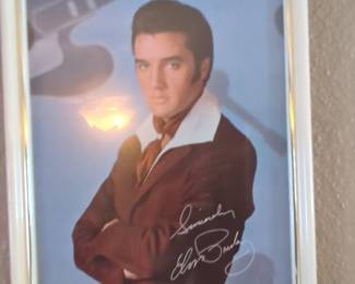 Elvis Presley Facsimile Autographed Portrait Print