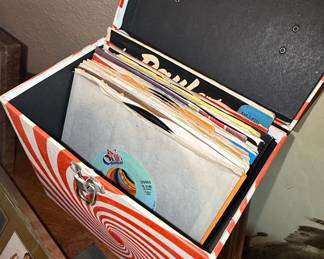 Vintage 45 RPM Vinyl Record Carrying Case with 20th Century Records