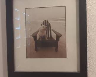 Sepia Tone Dog in Adirondack Chair Photograph