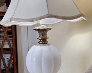 Milk glass lamps
