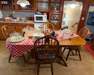 Solid oak dining set