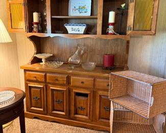 Solid wood hutch