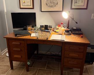 Solid wood desk