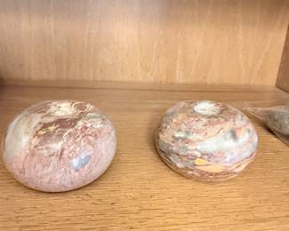 marble candle holders