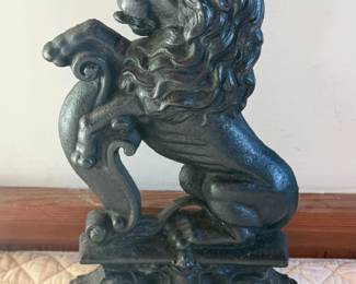 19th Century English Ramport Lion Iron Door Stop
