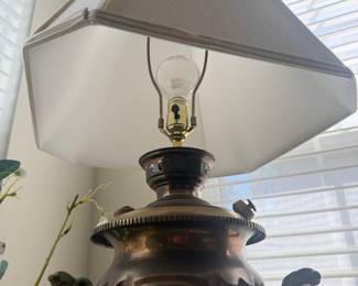 Vintage Brass Samovar Table Lamp