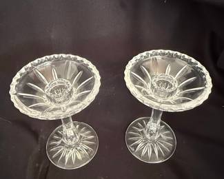 Pair of Crystal Candlestick Holders