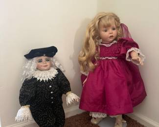 Mann Porcelain Pierrot Clown Doll