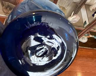 Wheaton Arts Cobalt Blue Art Glass Vase