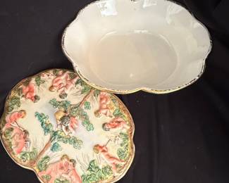 Capodimonte Style Cherub Covered Trinket Box