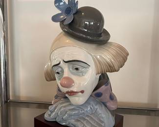 Lladro Pensive Clown Bust #5130