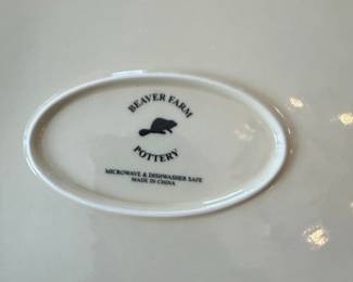 Beaver Farm Pottery Lace Pattern Oval Platter