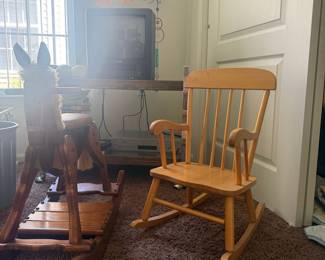 Child's Spindle-Back Rocking Chair
