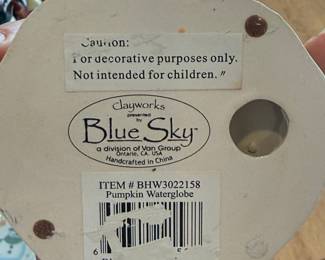 Blue Sky Clayworks Pumpkin Patch Waterglobe