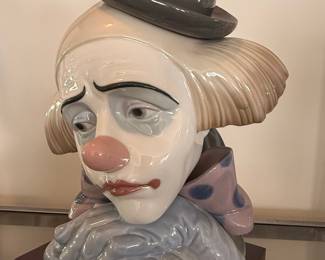 Lladro Pensive Clown Bust #5130