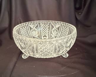 Cut Glass Footed Bowl