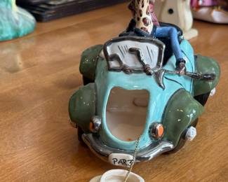 Blue Sky Clayworks Giraffe Golf Car Figurine by Heather Goldminc
