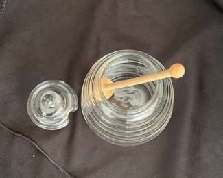 Glass Beehive Honey Pot with Dipper