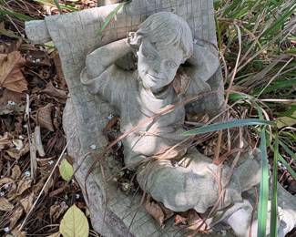 Boy Reading Book Garden Statue
