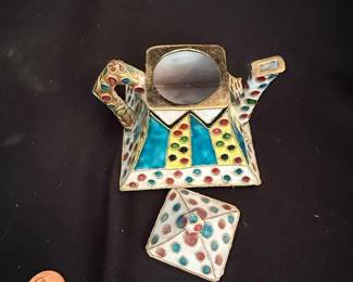 Vintage Miniature Teapot Trinket Box
