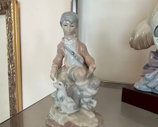 Lladro Shepherd Boy with Dog Figurine #4659