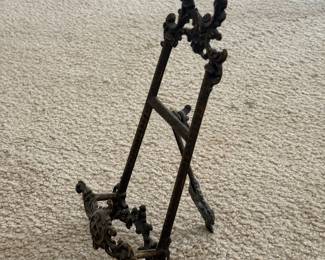 Ornate Rococo Style Cast Iron Tabletop Easel