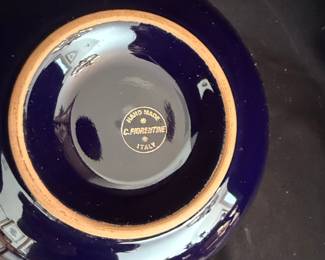 C. Fiorentine Italy Cobalt Blue and Gold Ashtray
