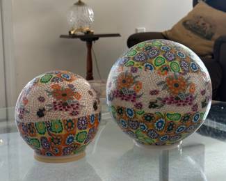 Millefiori Style LED Decorative Spheres