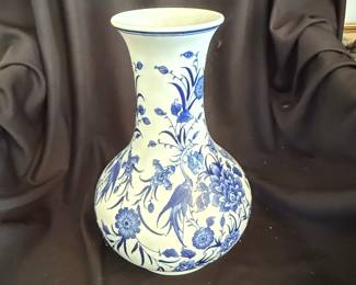 Bombay Company Blue and White Porcelain Vase